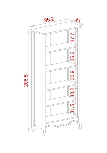 Meltem Kids Dream Beyaz Genç Odası Kitaplık