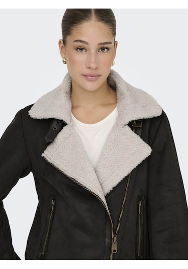 Only Onlnewdiana Life Aviator Kahverengi Kadın Mont 15304775 Kahverengi