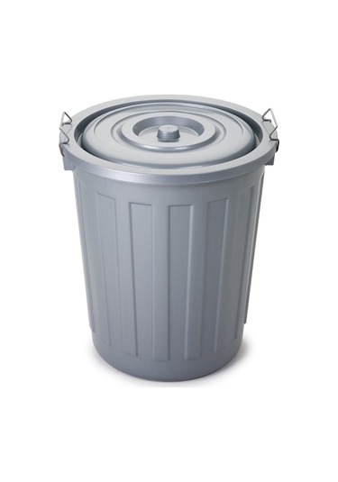 Bora Plastik Bora Battal Çöp Kovası No: 5 58 Lt Açık Gri