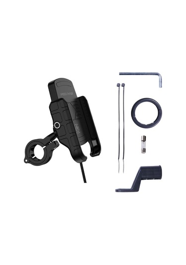 Xiyyadms Motosiklet İçin Kablosuz Şarj Tutucu, 15w Maks Güç, Otomatik Uyum, Siyah-mavi-kırmızı-gri Renk Seçeneği