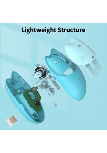 Shineyee Mofii M3 Kablosuz Mouse 2.4g - Ergonomik Tasarım, 3 Seviye Dpı Ayarlı, Düşük Gürültü, Otomatik Uyku Modu, Her İki El İçin Uygun Kahve Rengi