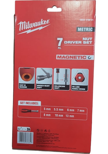 Milwaukee Hollowcore Manyetik Lokma Tornavida Set - 7 Parça 4932479891