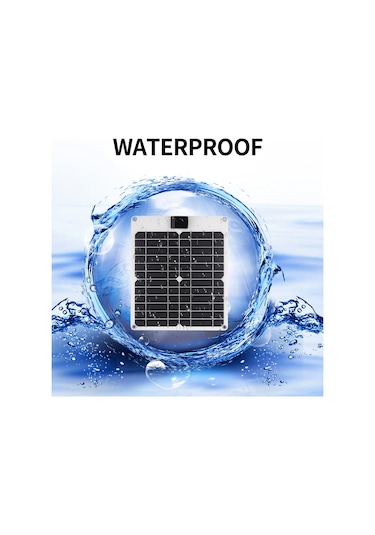 Aubyhe Beyaz Monokristal Silikon Güneş Paneli 15w - 5v/12v Çift Çıkışlı Telefon Ve Akü Şarj Cihazı 320x275mm