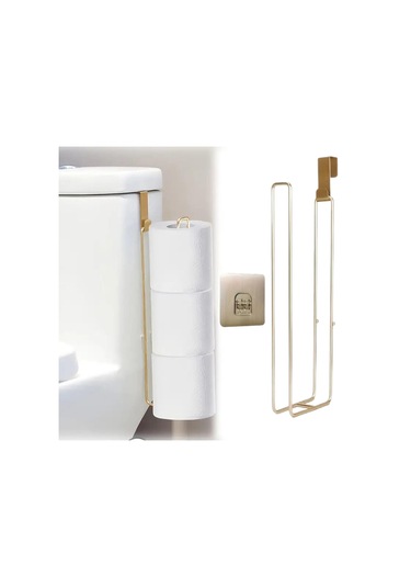 Homyl Tuvalet Kağıdı Tutucusu Banyo Organizasyonu Ofis Yurt Altın