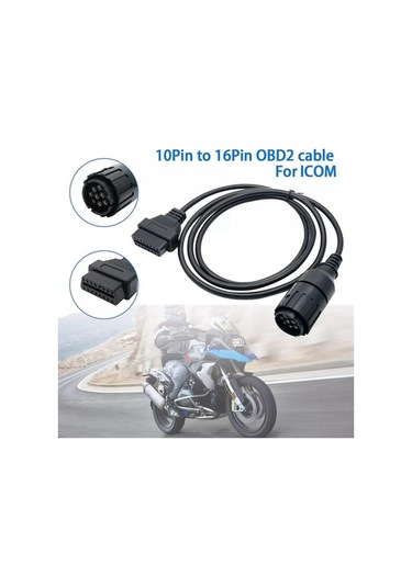 Ebitda Bmw Icom-d Motosiklet Tanı Kablosu: 10 Pin - 16 Pin Obd2 Bağlantı Adaptörü, Kullanışlı Adaptör
