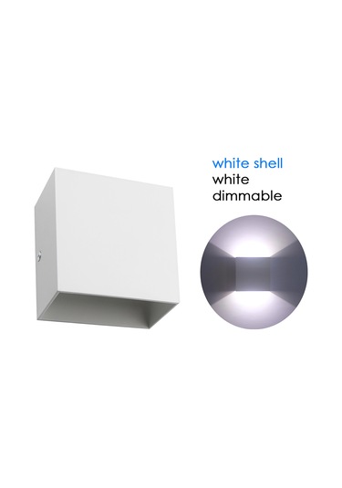 Youmex Led Duvar Lambası - Beyaz, 6w Beyaz Işık, Parlaklık Ayarlı - Oturma Odası, Yatak Odası, Koridor Için Beyaz