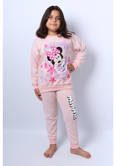 Kız Çocuk Eşofman Takımı Minnie Mouse Baskılı C63 Pembe