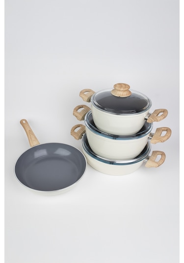 Masterchef Kristal 7 Parça Seramik Set Bej