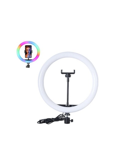 Juo Mj20 RGB Ring Light 20Cm Led Video Işığı Ayak Dahil