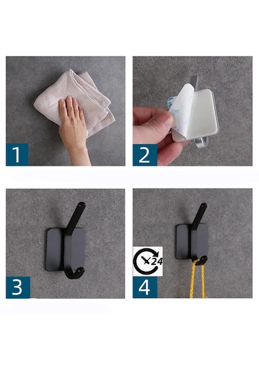 Yapışkanlı Metal Banyo Mutfak Eşya Askılığı-al4618 1 Adet Pembe