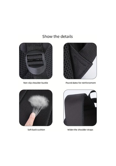 Dream011 Mavi Tek Parça Mektup Baskılı Büyük Kapasiteli Çok Bölümlü Polyester Sırt Çantası Ayarlanabilir Omuz Askılı Gece Yansıtıcı Şerit Okul Seyahat İçin MAvi