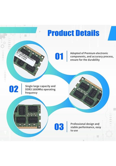 Qingmipy Sunucu Belleği Ddr3 16gb 1600mhz Recc 240pin 2rx4 1.35v Reg Ecc - X79 X58 Anakartları İçin Uygun