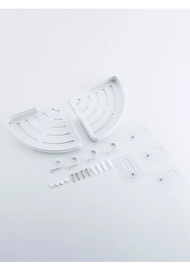 Pabk Banyo Köşe Askılı Duvar Rafı 227903538 Beyaz