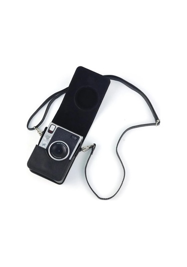 Instax Mini Evo Siyah Askılı Deri Çanta-fotsıbp058-ıth