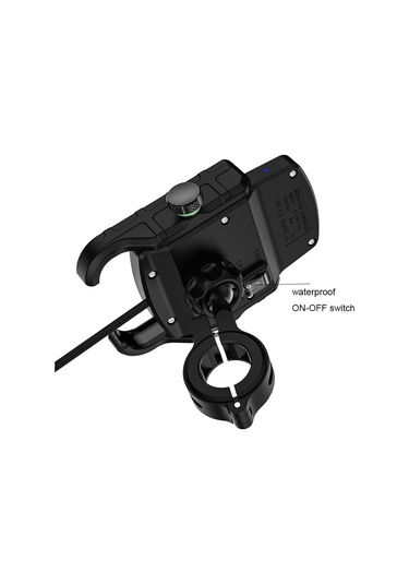 Sones M9 Motosiklet Kablosuz Şarj Cep Telefonu Braketi 15w Hızlı Şarj Cep Telefonu Navigasyon Braketi Siyah