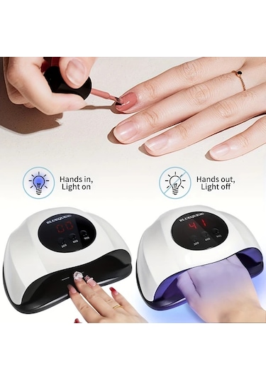 Willowhaven Profesyonel Auroramuse Led Tırnak Lambası Beyaz Akıllı Sensörlü Otomatik Kapanma Hızlı Jel Oje Kurutucu Usb Dijital Zamanlayıcı Salon Ve Ev Kullanımı