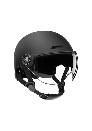 Shineyee Ebedi Şans Yaz Unisex Elektrikli Motosiklet Kaskı Siyah, Açık Tip Güvenlik