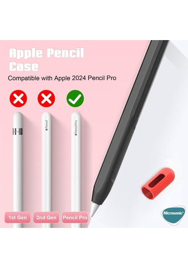 Microsonic Pencil Pro Kılıf Mat Silikon Beyaz Gri