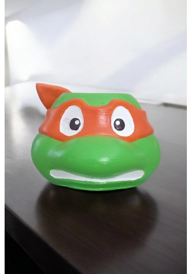 Ninja Kaplumbağa Şeklindeki Kalemlik Michelangelo 7x10 Cm Turuncu