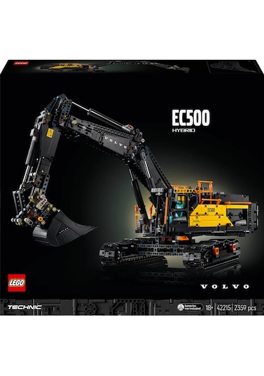 LEGO® Technic Volvo EC500 Hybrid Ekskavatör 42215- Yetişkinler için Motorlu İnşaat Aracı Yapım Seti (2359 Parça)