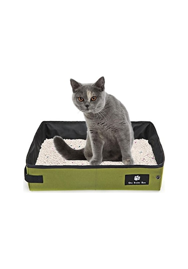 Seyahat Kedi Çöp Kutusu Katlanabilir Taşınabilir Kedi Tuvalet Katlanabilir Su Geçirmez Pet Kedi Banyo Basit Şık Kedi Çöp Tavası Kedi Ve Diğer Küçük Hayvan İçin Diğer