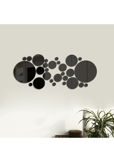 Gajeena 30'li Akrilik Ayna Çıkartma Seti - Dıy Ev Dekoru, Çocuk Odası Ve Banyo İçin Renkli Duvar Süsü Kırmızı