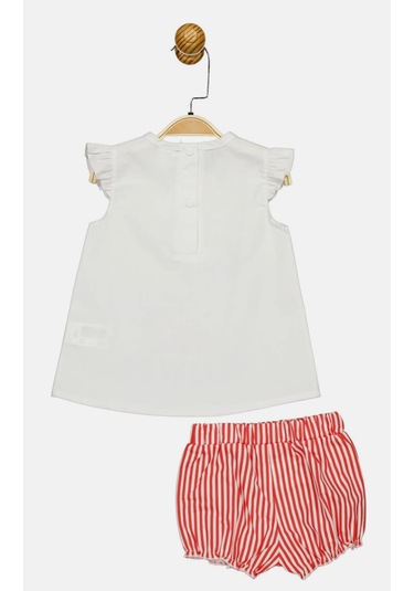 Minnie Mouse Lisanslı Pamuk Beyaz Kız Bebek Alt Üst Takım Mn17461 Beyaz