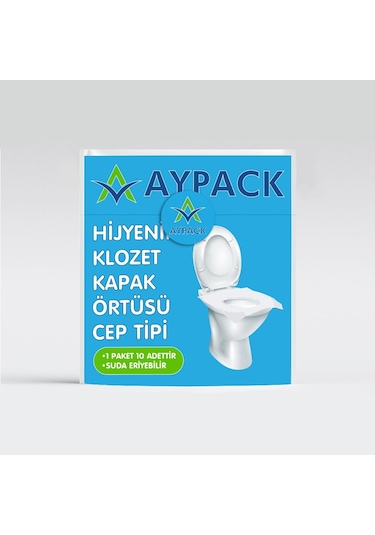 Aypack Hijyenik Taşınabilir Klozet Kapak Örtüsü Cep Tipi 10'lu