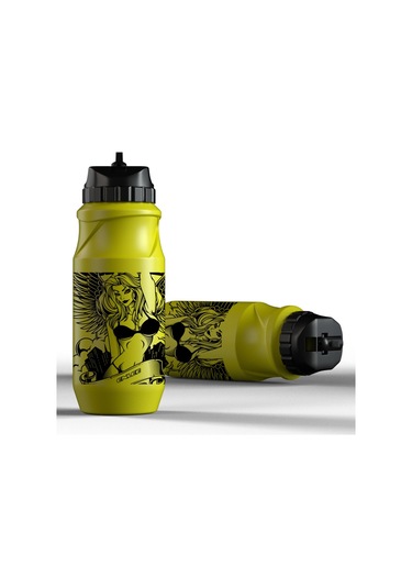 Enlee 650 Ml Dağ Bisikleti Su Şişesi Bpa Içermez Fda Sertifikası Olmadan - Güzel Kız/Sarı