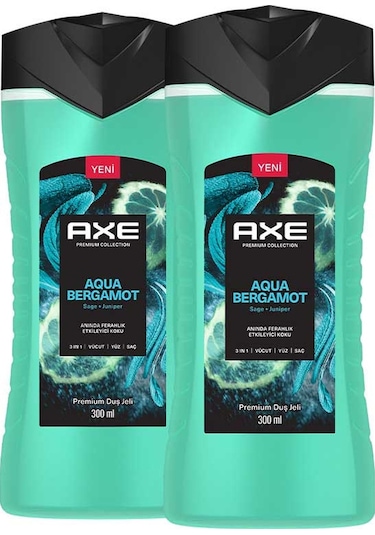Axe Premium Collection Aqua Bergamot Duş Jeli 2 x 300 ML