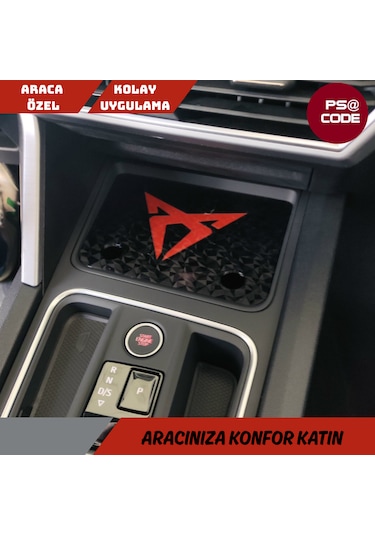 Toprakshop Cupra Formentor Bardaklık Ve Şarj Bölmesi Kapağı Prizma Görünümlü