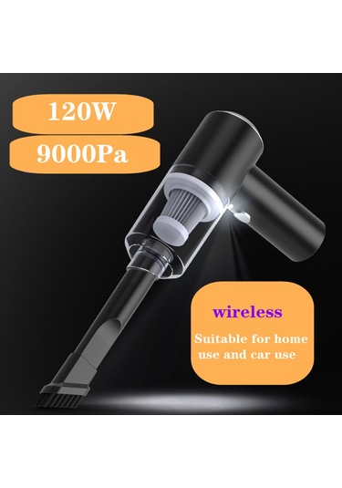 Crackedice Taşınabilir Islak Ve Kuru Araç Süpürgesi, Siyah