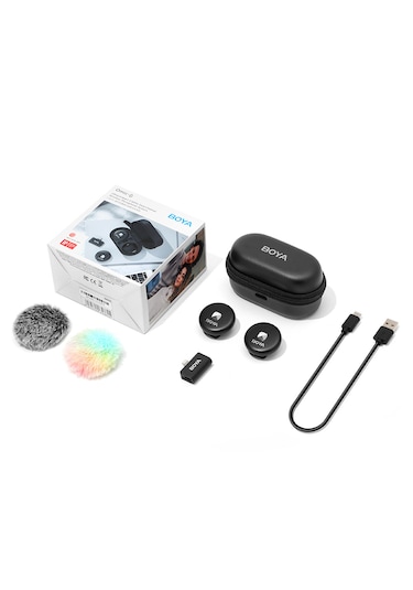 Boya Omic-d Wireless İkili Yaka Mikrofonu Lightning Siyah