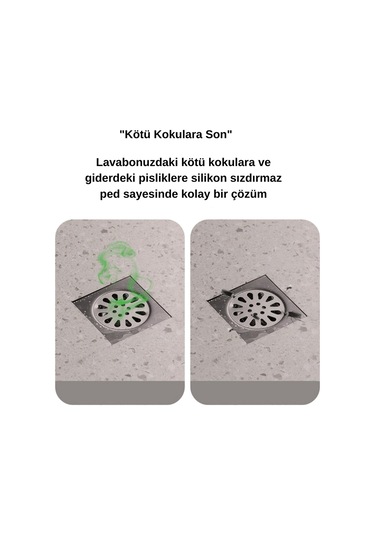Kahverengi 5 Adet Kötü Koku Önleyici Silikon Mat Banyo Mutfak Lavabo Balkon Gider Tıpa Tıkacı Kapağı