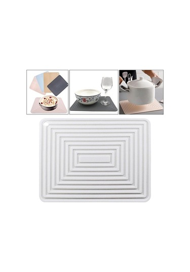 Pazly Tutucu Suntek Su Mat Kurutma Güveç Geçirmez Bulaşık Beyaz Mf Beyaz