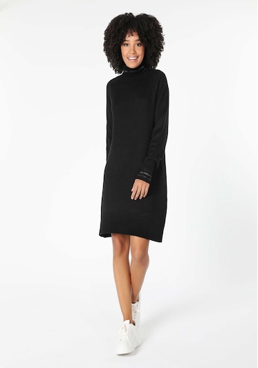 Colins Regular Fit Düz Kadın Siyah Uzun Kol Elbise Cl1061449 Q1.v1 Blk Siyah