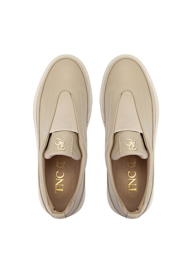 Tamer Tanca Kadın Hakiki Deri Bej Sneakers & Spor Ayakkabı 937 01 Bn Ayk Sk24-25 Bej Fltr Bej