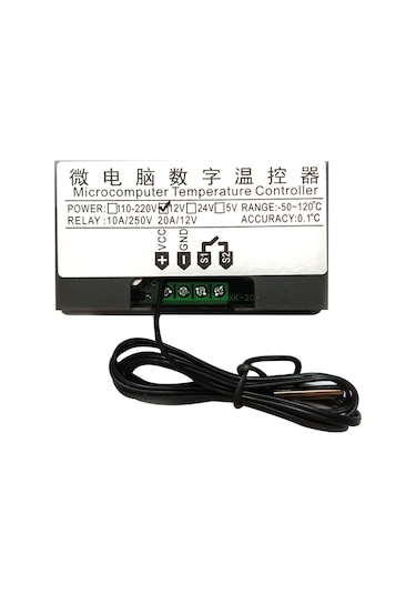 Dianziye Dc12v Mini Sıcaklık Kontrolcü Modülü -55 C/+120 C Aralığı 0.1 C Doğrulukta Led Gösterge, Isıtma/soğutma Kontrolü