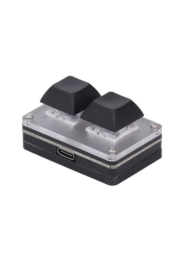 Mufunye 2 Tuşlu Usb Programlanabilir Mini Klavye, Rgb Işıklı, Kopyala-yapıştır-kes Ve Kısayol Tuşları, Akrilik Malzeme İle Taşınabilir