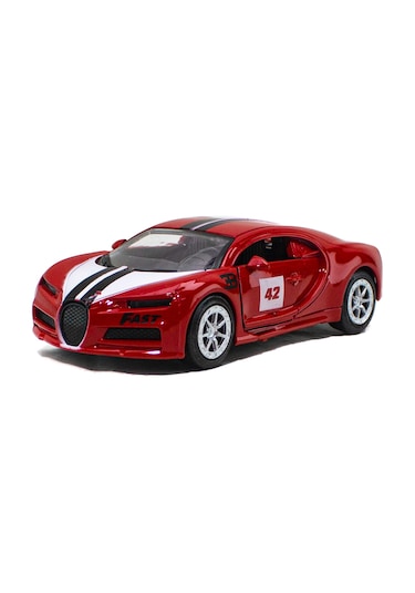 Oyuncak Araba Metal Bugatti Çek Bırak 12 Cm Kırmızı