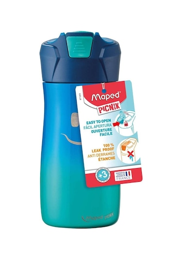Maped Piknik 430 Ml Su Matarası Gülen Yüz Mavi 871203