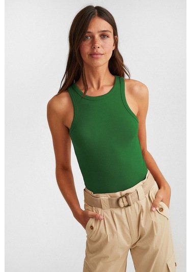 2'li Paket Fitilli Halter Yaka Örme Atlet NAR