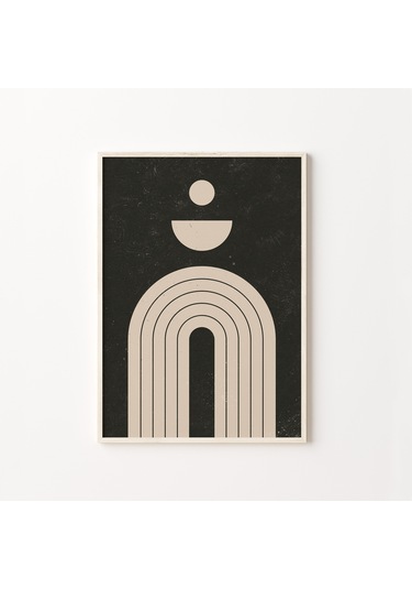 Geometrik Duvar Sanatı, Orta Yüzyıl Modern, Bej Sanatı, Minimalist Çizgi Sanatı