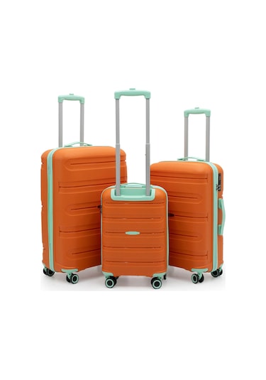 Artemis Üçlü Polipropilen Pp &kırılmaz 3'lü Valiz&bavul Seti Turuncu