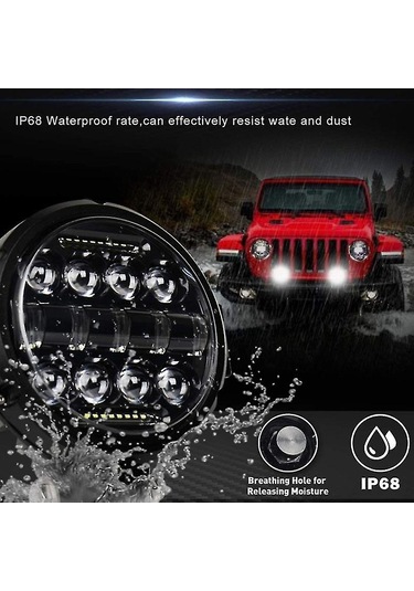 Symbee 60w 5600lm 6000k Beyaz Işık Ip68 Su Geçirmez Dairesel Led Çalışma Lambası, Kamyon Suv İçin Ayarlanabilir Braketli 7 İnç Isı Dağıtımı Iyi