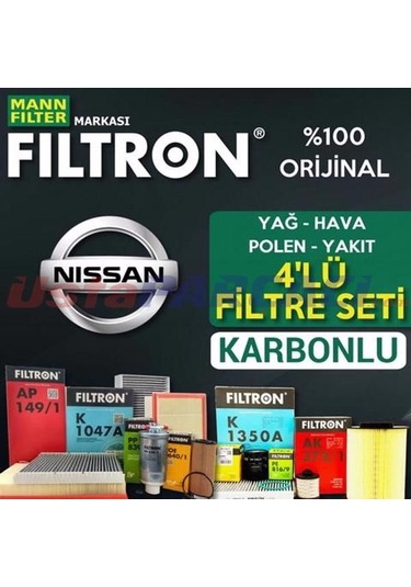 Nissan Qashqai 1.6 Dcı Mann Filtron Filtre Bakım Seti 2014-2017 (495301188)
