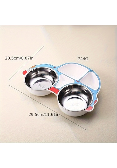 Paslanmaz Çelik Araba Şekli Çocuk Bölmeli Tabak