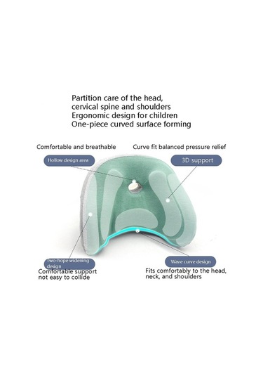 Wondernest Çocuk Araba Kafa Yastığı, U Tipi Bellek Pamuk Boyun Yastık, Seyahat Uyku İçin, Ayarlanabilir, Matcha Yeşili