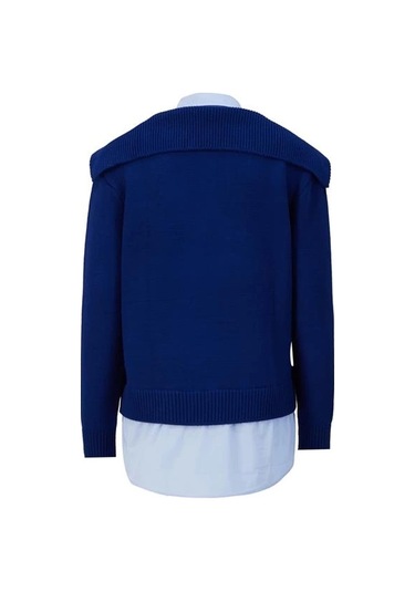 Armine Poplin Mixli Kazak 24kd4218 Lacivert-mavi Lacivert