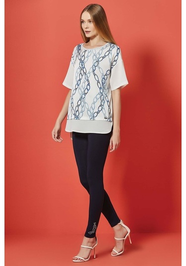 Dar Paça Lacivert Penye Tayt Lacivert